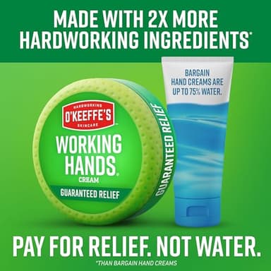 O'Keeffe's Working Hands Hand Cream for Extreme Dryness - 3.4 oz Jar (2 Pack) - Repairing Skincare for Cracked, Dry Hands - Image 3