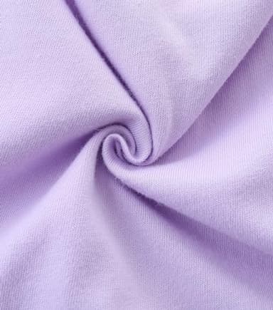 Little Girl Summer Dress Cotton Pocket Easter Ruffle Short Sleeve Tiered Swing Twirly Casual Sundress Dresses for Girls Clothes Outfits Clothing Color Block Lilac 6-7 Years - Image 7