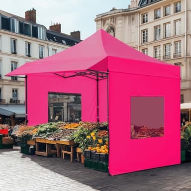 Quictent 10'x10' Heavy Duty Pop up Canopy Tent with Sidewalls, Commercial Grade Instant Shelter with Wheeled Bag for Outdoor, Parties, Markets, 600D PU Coated UPF 50+ Sun Shield - Image 7
