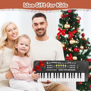 37 Key Upgrade Piano Keyboard for Kids Musical Toys for 3 4 5 6 Year Old Girls Keyboards Pianos for Beginners with Microphone for 3+ Year Old Boys Girls Gifts - Image 2