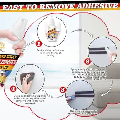 Galitoon Adhesive Remover, Surface-Safe Glue Remover with Plastic Scraper 10.14 Fl oz, Sticker Remover for Easy Removal of Stickers, Labels, Decals, Adhesive Remover for Cars (1, White) - Image 6