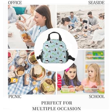 ZVUZVO 2pcs Panda Prints Backpack Gifts For Teen Girls Boys, Bookbag And Lunch Bag Set, School Daypack Students Knapsack - Image 6