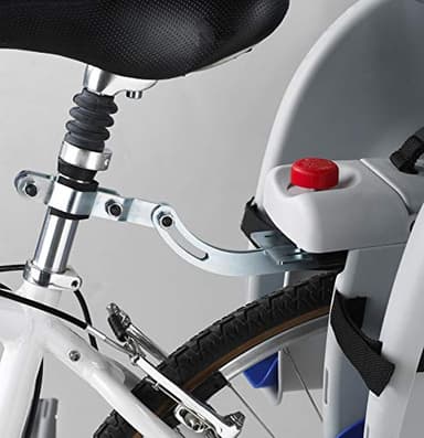 Schwinn Deluxe Child Bike Carrier, Seats one Kid Ages 1+, Frame Mount, 3-Point Safety Harness and Foot Wells, Quick Release Design, Comfortable Padding, Rear-Mounted Child Bike Seat for Toddler - Image 10