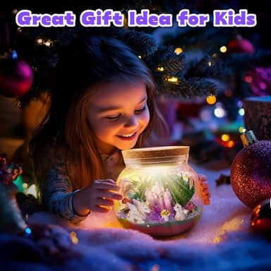 VigorFun Unicorn Terrarium Kit for Kids - Creative LED Night Light Gifts for Girls Birthday Age 3+, DIY Arts & Crafts Light Up Kit, Unicorn Toys for Kids 4 5 6 7 8 9 10 Year Old - Image 7