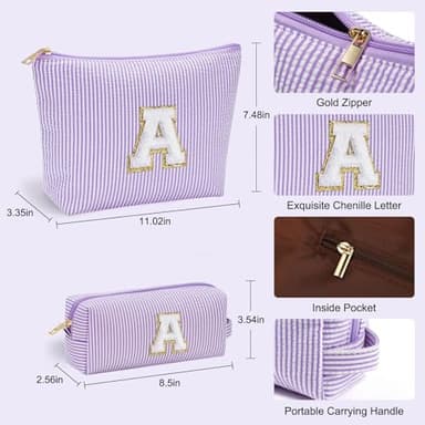 YOOLIFE Makeup Bag for Women - Personalized Makeup Pouch for Girlfriend Bridesmaid Wife | Travel Toiletry Bag for Her Mom | Skin Care Bag Birthday Gift for Sister Friend Mini Makeup Bag Sweet 16 Gifts - Image 4