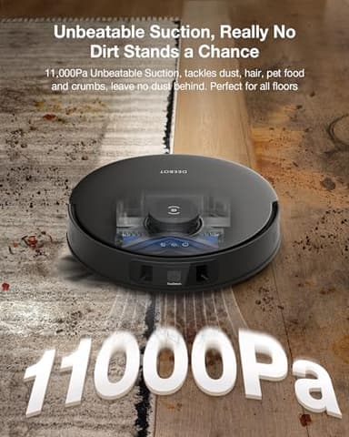 ECOVACS DEEBOT T30S Care Robot Vacuum and Mop, 11000Pa, ZeroTangle Technology, TruEdge Adaptive Edge, Hot Wate Washing, Self-Emptying, Self Refilling, Auto Lifting, Obstacle Avoidance - Image 2