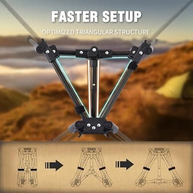 MOON LENCE Portable Camping Chair Lightweight Foldable Chair - The 4th Generation Portable Folding Chair - Compact, Ultralight Folding Chairs for Hiking Mountaineering Beach - Image 4