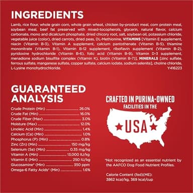 Purina ONE Dry Dog Food Lamb and Rice Formula - 31.1 lb. Bag - Image 6