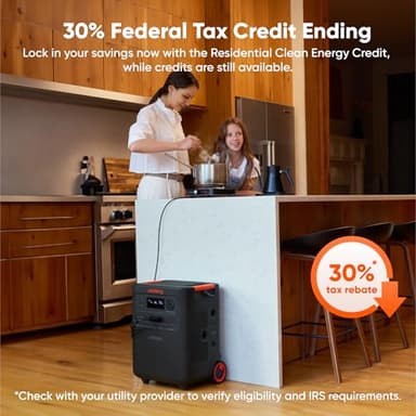 Jackery HomePower 3600 Plus Portable Power Station, 3600W AC Output, 3584Wh LFP Solar Generator, Expandable up to 43kWh, Essential Home Backup for Home Use, Emergencies, RV (Solar Panel Optional) - Image 3