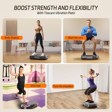 Vibration Plate Exercise Machine: TISSCARE Weight Loss and Lymphatic Drainage Vibrating Plates, Whole Body Workout Sculpting Platform for Home Fitness Fat Burner for Women Men - Image 8