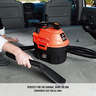 Armor All, AA255 , 2.5 Gallon 2 Peak HP Wet/Dry Utility Shop Vacuum , Orange - Image 2
