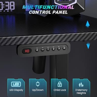 SIAGO Electric Standing Desk Adjustable - 48 x 24 Inch Sit Stand up Desk with Cable Management - 3 Memory Preset Adjustable Height Table - Image 6