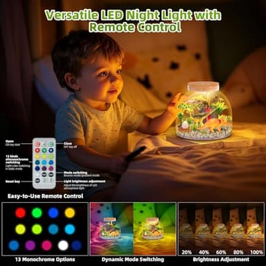 Dinosaur Light Up Terrarium for Boys – DIY Prehistoric Garden with LED | STEM Toy & Craft Gift for Kids Ages 4-8, Perfect for Birthday or Christmas - Image 3