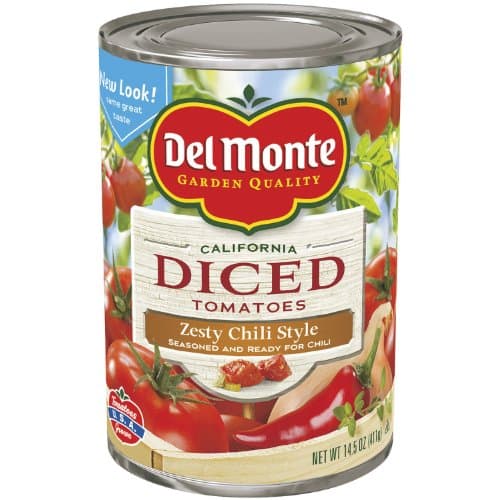 Del Monte Diced Tomatoes Zesty Chili Style, 14.5-Ounce (Pack of 12)