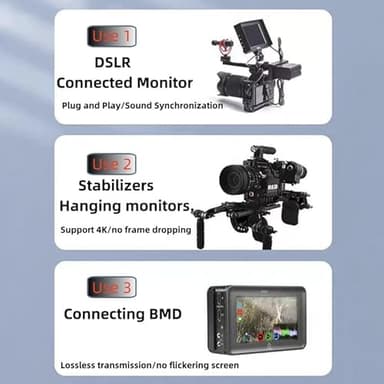 CAMKOO Mini HDMI to HDMI Adapter Cable, 10.2Gbps High-Speed, 4K@30Hz, 1080p, Ethernet Ready, 3.3Ft, Black,2-Pack - Image 5