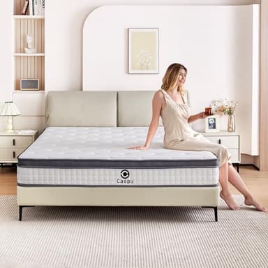 Full Size Mattress, 10 inch Hybrid Mattress in a Box, Medium Firm, Pressure Relief & Motion Isolation, Gel Memory Foam Pocket Springs, CertiPUR US Certified, 365 Nights Trial - Image 6