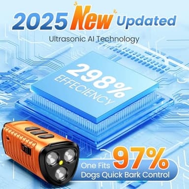 Cbersmg Dog Bark Deterrent Device 3X Anti Barking Device for Dogs, 5 Modes Stop Neighbors Dog Barks No More Safe for All Dogs 50FT Bark Control Indoor Outdoor with Flashlight,Dog Training Device - Image 3