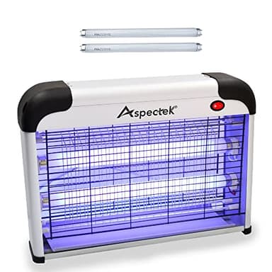 ASPECTEK Insect Killer, Bug Zapper, Powerful 20W Electronic Indoor Fly Zapper, Mosquito Killer-Indoor Use Including Free 2 Pack Replacement Bulbs - Image 1