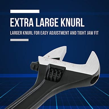Lichamp 3-Piece CR-V Adjustable Wrenchs Set, Industrial Grade Drop Forged Chrome Vanadium Steel Black Oxide Finish Wide Jaw, 6, 8, 10 Inch - Image 6