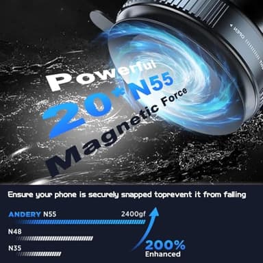 ceepdoogle Upgraded 360° Vacuum Magnetic Phone Holder,Vacuum Suction Magnetic Phone Holder Foldable Cell Holder for Car/Gym/Mirror/Smooth Surface, Compatible with Magsafe iPhone (Black) - Image 4