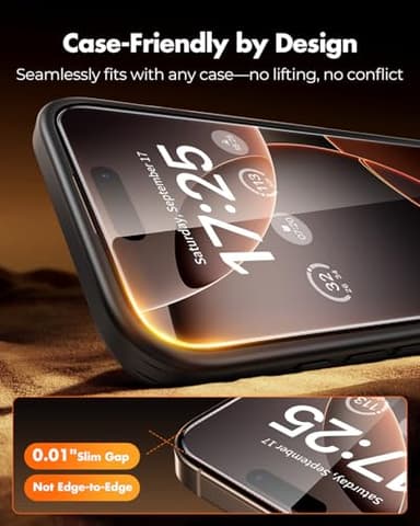 UNBREAKcable 2+2 Pack for iPhone 16 Pro Max Screen Protector & Lens Protector 【Military-Grade】【Easy Install】【Efficient Night Shot】9H+ Shatterproof Tempered Glass Film,Bubble-Free&Anti-Fingerprint ,Case Friendly-6.9 inch - Image 6