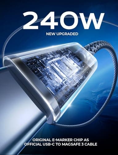 LISEN USB C to USB C Cable Fast Charging Cords 240W Type C Charger Fast Charging Cord Type C Cable for iPhone 16 15 iPad MacBook Pro Air Samsung S25 Switch,3.3ft+3.3ft/2 Pack/Midnight - Image 6