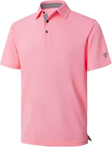 Mens Golf Shirt Short and Long Sleeve Moisture Wicking Dry Fit Performance Solid Casual Pique Golf Polo Shirts for Men - Image 2