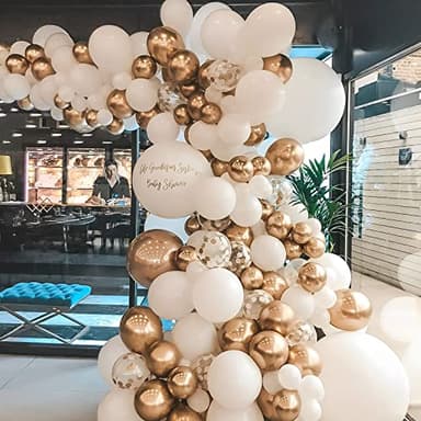 Voircoloria 105pcs White Balloons 12inch Party Balloons for Birthday Baby Shower Graduation Wedding Anniversary Party Decorations - Image 3