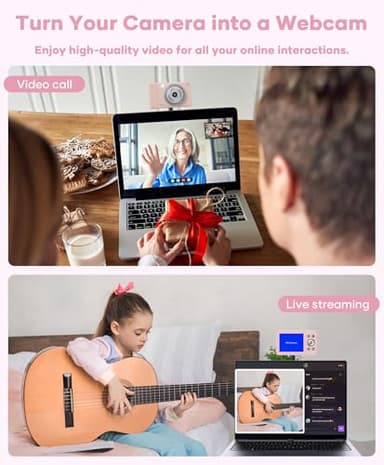 WONNIE Digital Camera 56MP, FHD 1080P Point & Shoot Camera with 32GB SD Card, 2 Batteries, and Lanyard, Ideal for Kids & Teens, Suitable Gift for Girls - Image 8