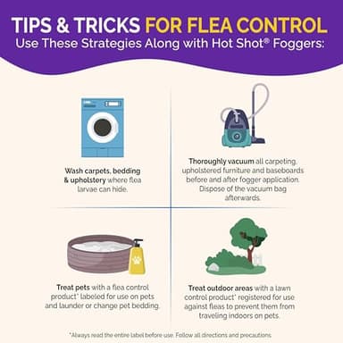 Hot Shot BedBug And Flea Fogger, Inhibits Flea Reinfestation, 2 Ounce Cans, 6 Count - Image 11