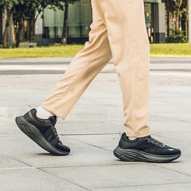 NORTIV 8 Men's Walking Shoes Running Tennis Cushioning ActiveBreeze Non Slip Athletic Gym Workout Comfortable Fashion Sneakers,Size 8.5,All Black,SNWS246M - Image 8