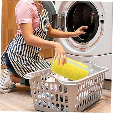mcdhhemoShoe Washing Machine Bag, Sneaker Laundry Shoe Bag for Washer and Dryer, Durable Mesh Laundry Bags for Delicates Shoes Washing Bag with Side Zip, Reusable Shoe Bag for Gym Shoes(Yellow） (1) - Image 2