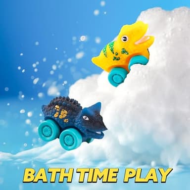 JOYIN Dinosaur Toys for Kids 2-4, Toddler Boy Toys, Dinosaur Carrier Truck with 6 Rubber Car Vehicles, Christmas Birthday Gifts with Music & Lights for 2 3 4 5 Year Old - Image 5