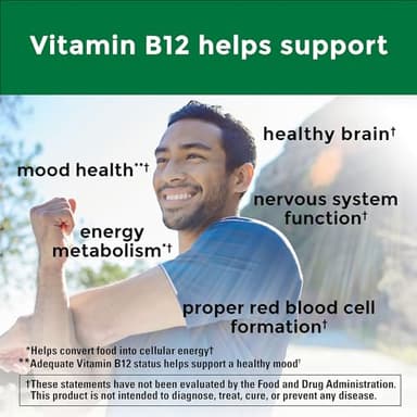 Nature Made Maximum Strength Vitamin B12 5000 mcg, Dietary Supplement for Energy Metabolism Support, 60 Softgels, 60 Day Supply - Image 3