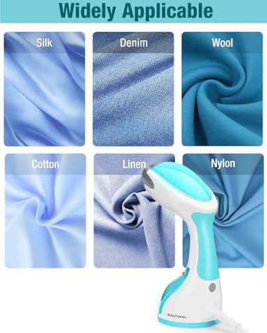 BEAUTURAL Steamer for Clothes, Portable Handheld Garment Fabric Wrinkles Remover, 30-Second Fast Heat-up, Auto-Off, Large Detachable Water Tank - Image 6