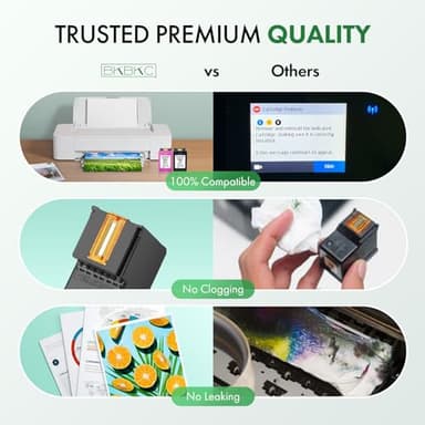 BKBKC Compatible 62XL Ink Cartridge Replacement for HP Envy 5540 5549 5640 5660 7640 OfficeJet Mobile 250 200 OfficeJet 5740 5741 8040, Black, Tri-color, 2-Pack - Image 4