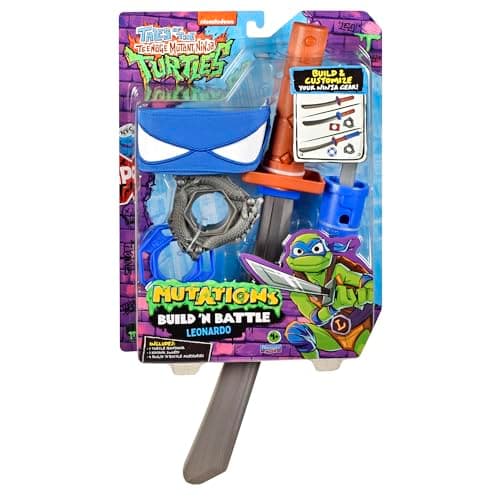 Tales of Teenage Mutant Ninja Turtles: Mutations Build N Battle Leonardo Katana Sword Basic Role Play Set by Playmates Toys - Image 1