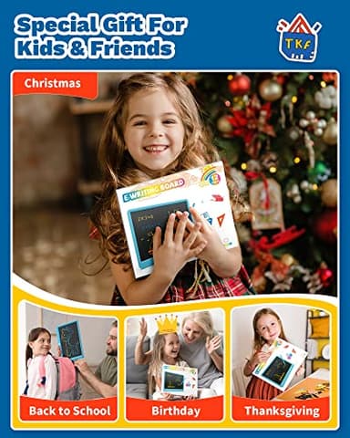TEKFUN Large Screen 12inch LCD Writing Tablet with Anti-Lost Stylus, Erasable Doodle Board No Mess Drawing Pad, Car Trip Travel Toys for Kids, Birthday Gift for 3 4 5 6 7 Girls Boys - Image 7