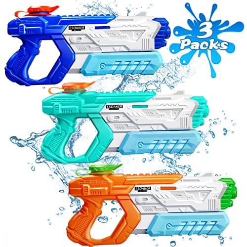 RONSTONE Water Gun for Kids Adults - 3 Pack 400CC Squirt Super Water Guns Soaker Blaster Long Shooting Range Toys for Swimming Pool Beach Water Fighting Party - Image 1