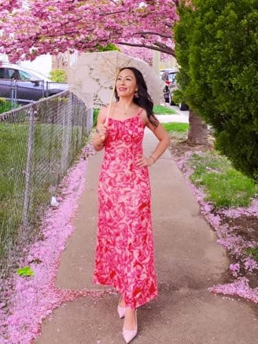 ZESICA Womens Summer Floral Spaghetti Straps Maxi Dress 2025 Sleeveless Square Neck Bodycon Beach Boho Long Dresses,Rose,Medium - Image 6