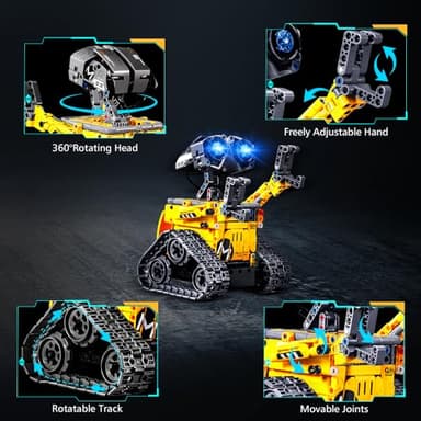 HOGOKIDS Robot Building Toys for Kids - 5 in 1 Remote & APP Controlled Building Set | RC Wall/Engineer Robot/Mech Dinosaur STEM Toys for Boys Girls Age 6 7 8 9 10 11 12+ Year Old (520 Pcs) - Image 3