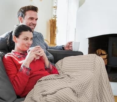 Utopia Bedding Khaki 100% Cotton Waffle Blanket 300 GSM [King - 90x108 Inch] Soft Lightweight Breathable Bed Blanket for All Season - Image 6