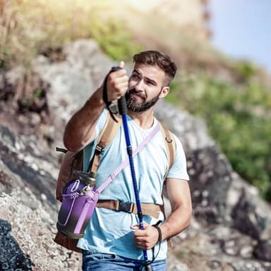 DYSANKY Insulated Water Bottle | Thickened Stainless Steel Vacuum Metal | Portable Sports Half Gallon Large Water Jug for Gym and Hiking with Straw, Carrier Bag, Handle Strap | BPA-Free 64 oz - Image 9