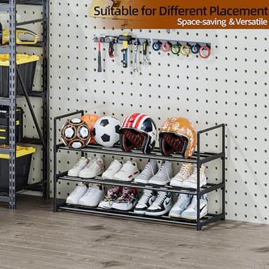 Shoe Rack, 3-Tier Shoe Organizer, Sturdy Shoe Storage Shelf, Perfect for Front Door Entrance, Closet & Entryway, Easy to Assemble, DIY Layering Options (S - 3 Tier) - Image 7