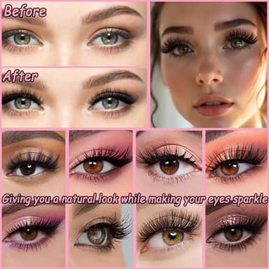 Lash Clusters Kit, 640 Pcs Eyelashes Clusters Extensions Kit 9-16mm Individual Lashes D Curl Fluffy Wispy False Eyelashes Thin Band, with Bond Seal Tweezers Brush DIY (30D+40D+50D+60D Kit 9-16mm) - Image 6