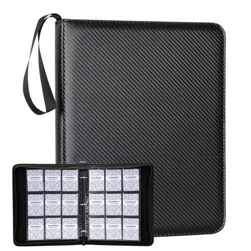 Premium 9-Black Pocket Card Binder – 720 Collection Binder Folder Card Album Card Holder Fit for MTG Football Play Cards (Black, 9 Pocket) - Image 1