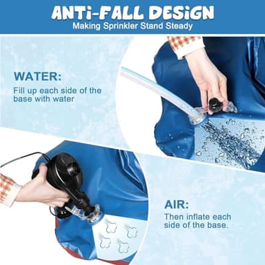 Anpro Giant Shark Sprinkler Kids Inflatable Water Toy Summer Outdoor Play Sprinkler - Image 3