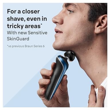 Braun Series 6 Electric Shaver Replacement Head with Sensitive Skinguard, Easily Attach Your Shaver Head, Compatible with New Generation Series 6 Shavers, 64B, Black - Image 2
