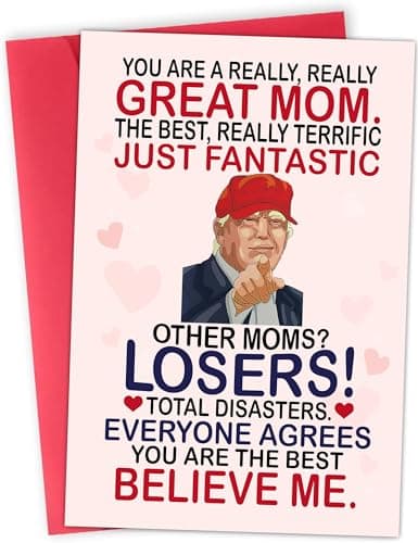 BETHEGIFT Funny Card for Mom from Daughter, Son, Kids on Mothers Day - Heartfelt Message to Mother, Perfect for Birthday, Mother's Day, Humorous Mom Greeting Cards, Premium Quality - Image 1