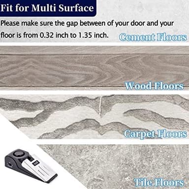 Door Stop Alarm, Door Stopper with 120DB Security Alarm, Floor Wedge Doorstop for Travel Apartment Home House (Pack of 2) - Image 5